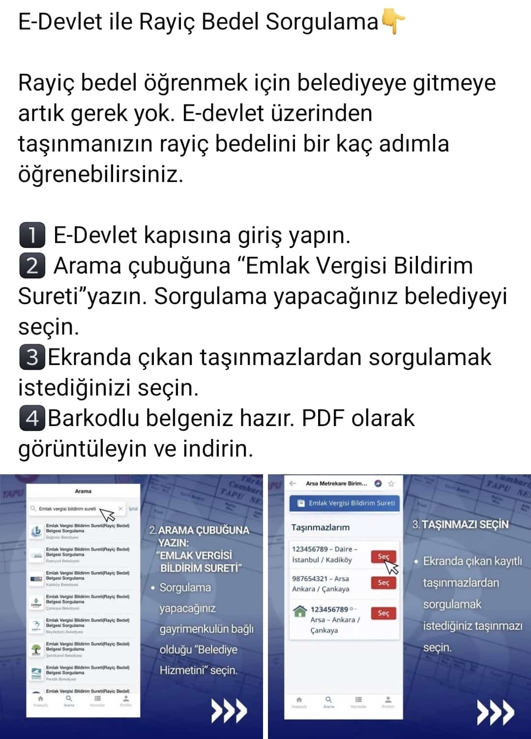 Rayiç bedeli e-devletten sorgulayabilirsiniz.
