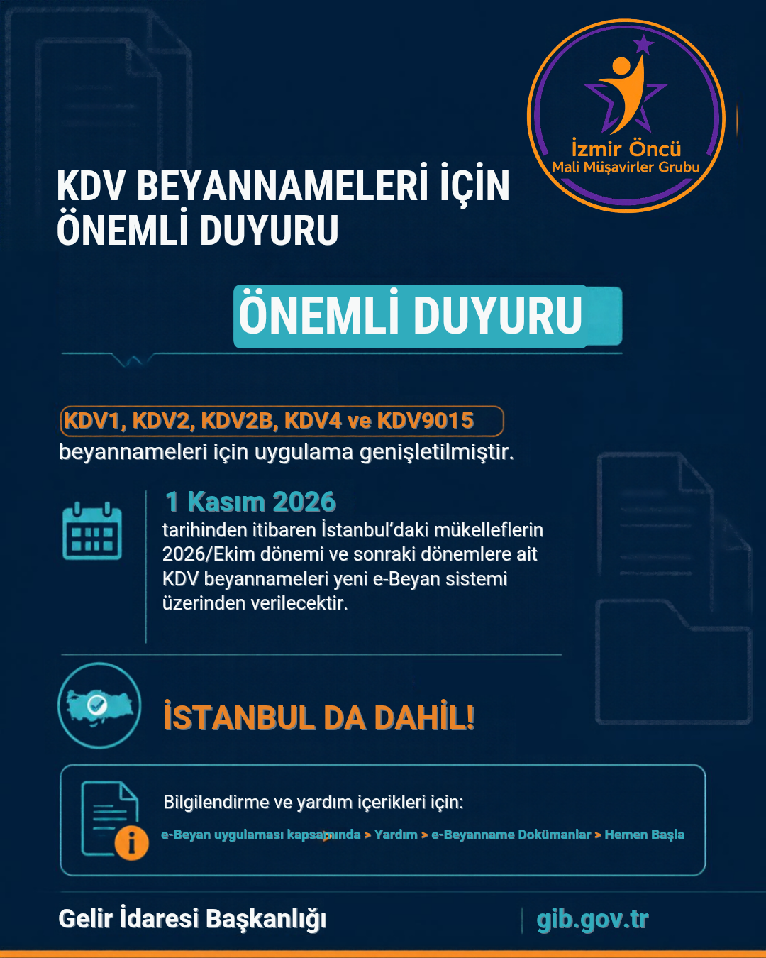 E-Beyanname Kapsamı Genişletildi